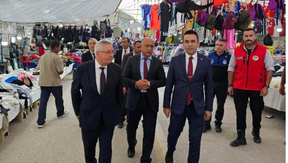 Geleneksel Emtia Panayırı'na Kaymakam ve Belediye Başkanından Ziyaret