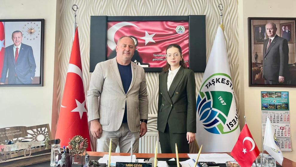Mudurnu Kaymakamı Ceyda Durmaz’dan Başkan Saim Çevik’e Ziyaret
