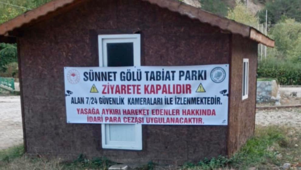 Sünnet Gölü Tabiat Parkı Ziyarete Kapatıldı