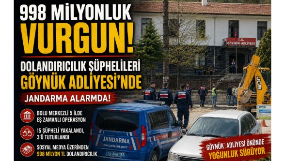 998 Milyonluk Vurgun Şüphelileri Göynük Adliyesi'nde! Jandarma Alarmda